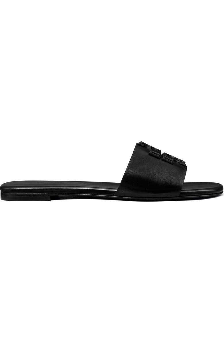 Tory Burch Ines Leather Slide Sandal, Alternate, color, Perfect Black