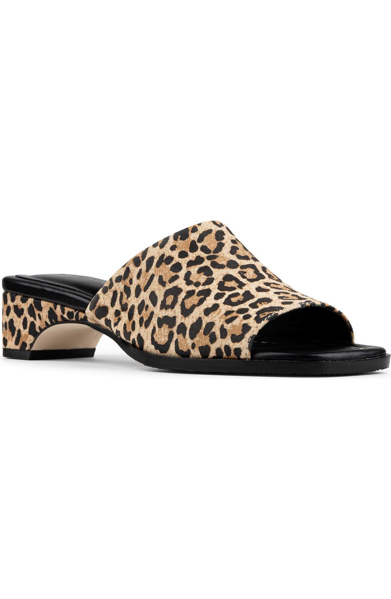 Donald Pliner Leopard Spot Slide Sandal, Main, color, Natural/ Black