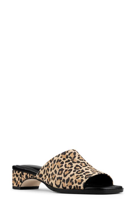 Leopard Spot Slide Sandal (Women)