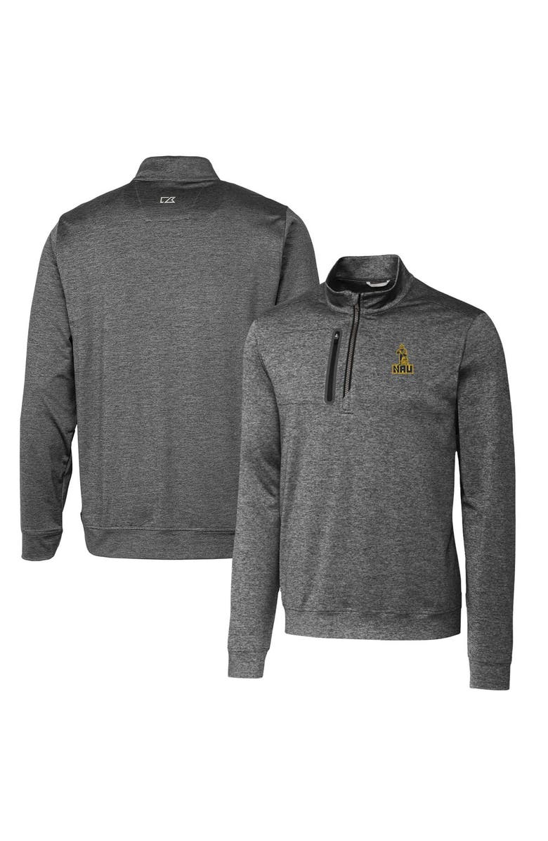 Cutter & Buck Men's Cutter & Buck Steel Northern Arizona Lumberjacks Vault Big & Tall Stealth Quarter-Zip Pullover Top, Alternate, color, 