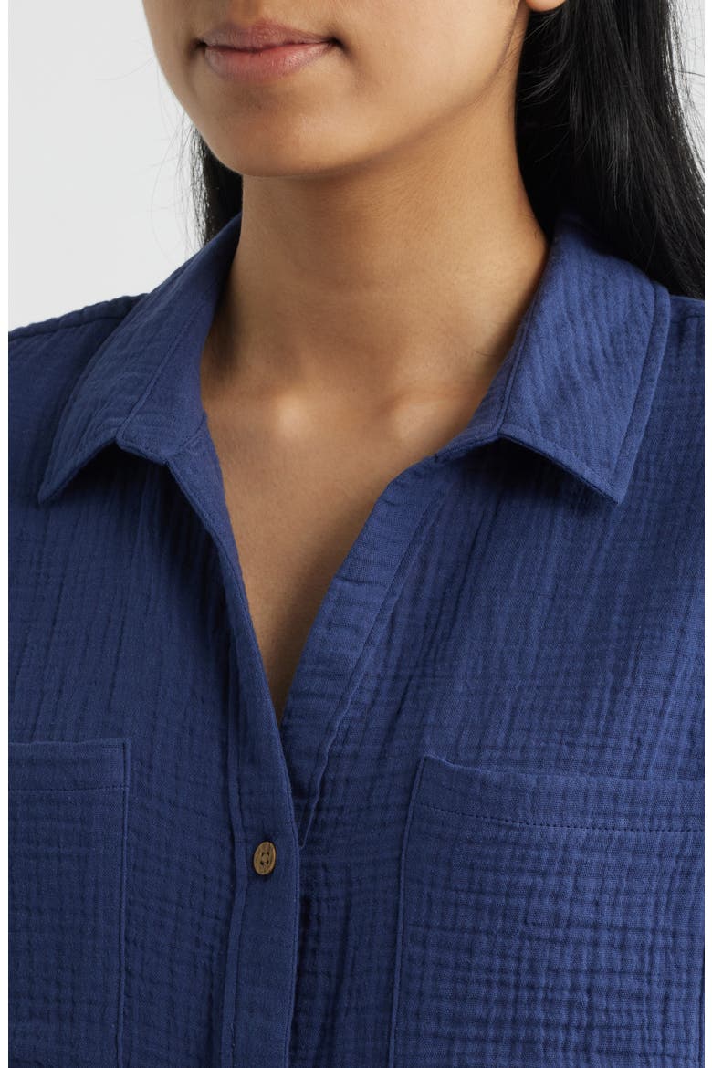 Chicago Gauze Shirt, Alternate, color, NAVY TIME