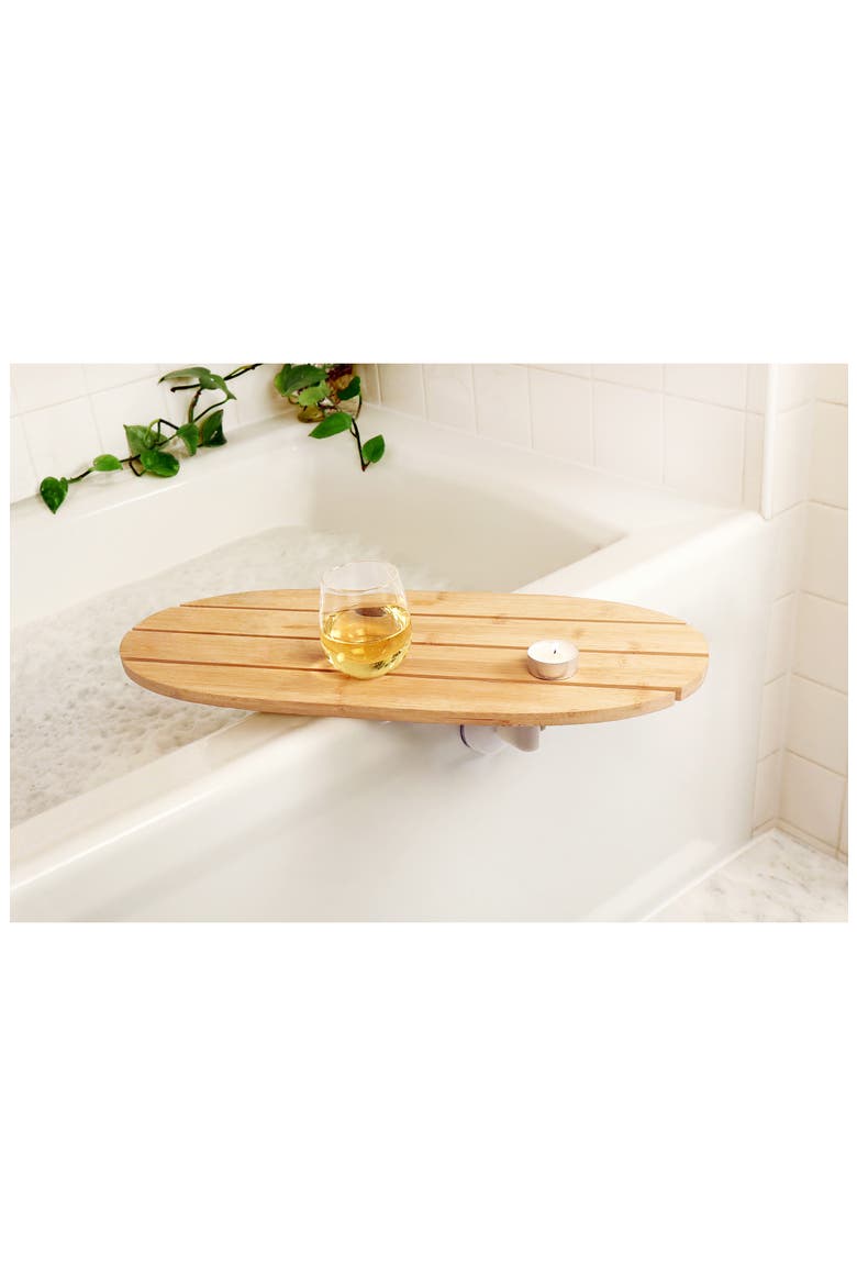 Bamboo Bath Caddy, Alternate, color, BROWN