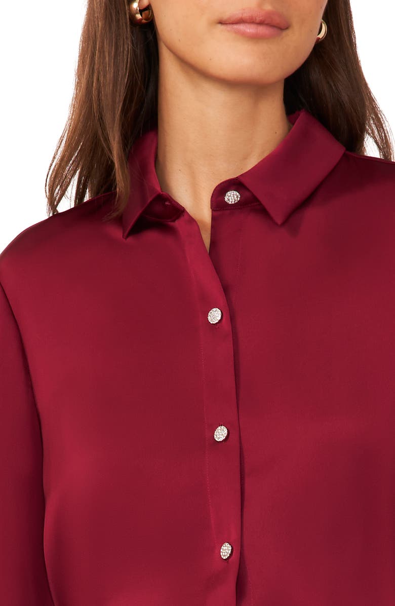 Halogen<sup>®</sup> Button-Up Shirt, Alternate, color, Chianti