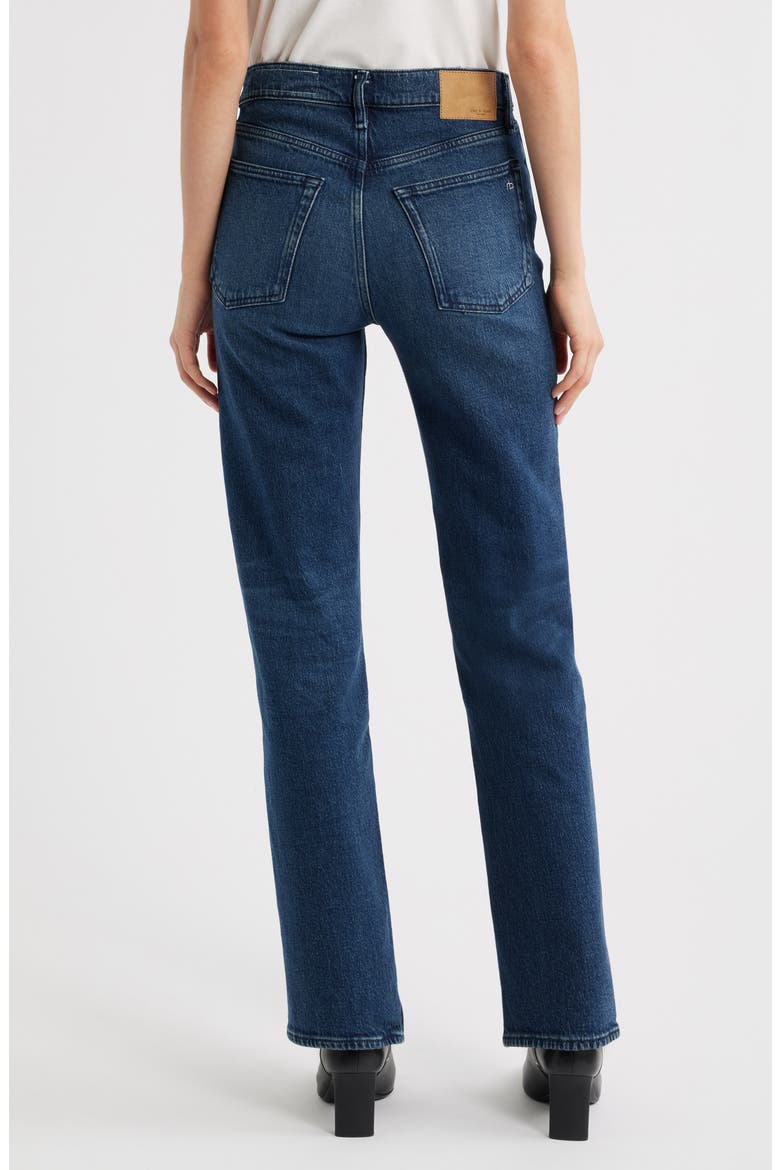 Harlow Mid Rise Straight Leg Jeans, Alternate, color, TEO