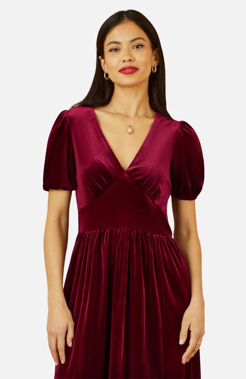 Yumi Velvet Midi Dress In Multi