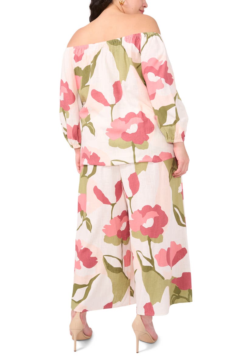 Vince Camuto Floral Print Drawstring Pants, Alternate, color, 