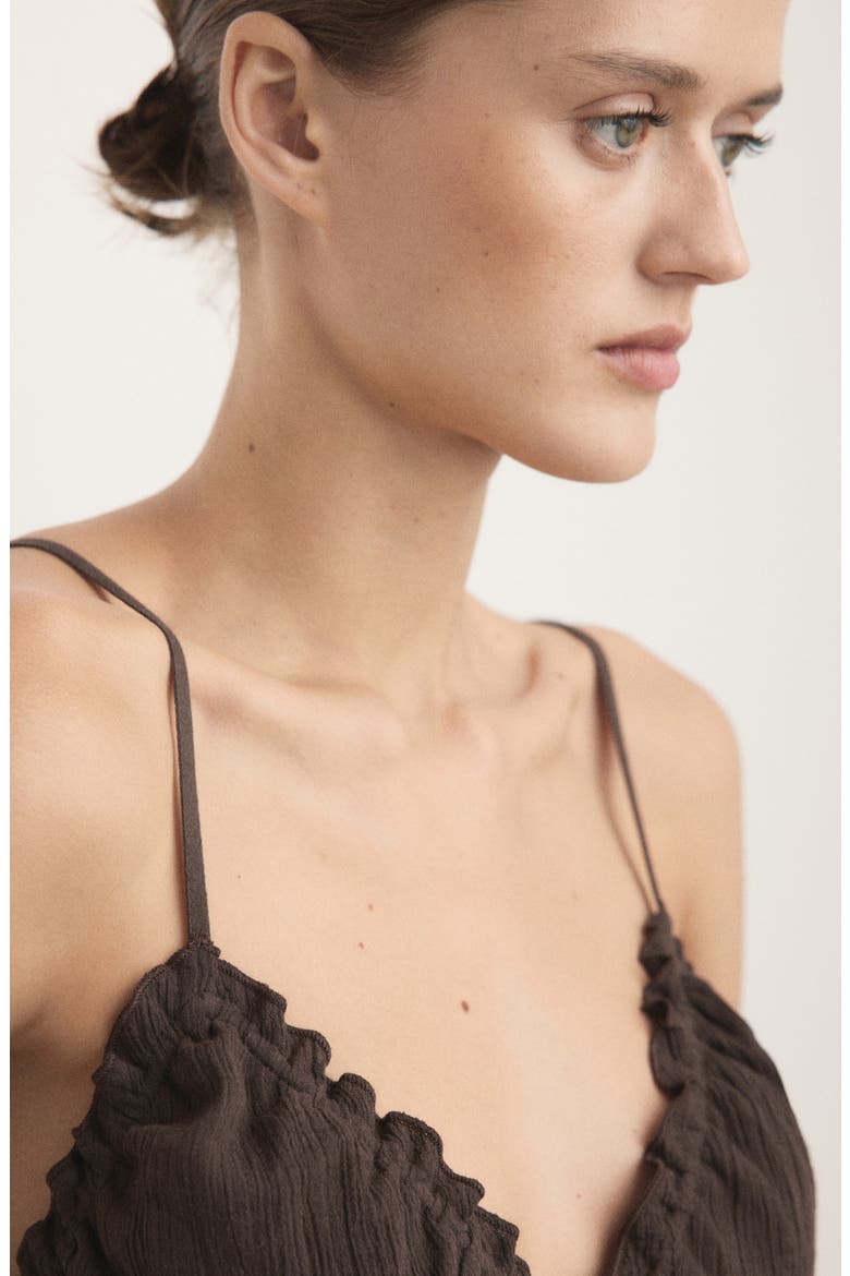 Cotton Gauze Camisole, Alternate, color, CHOCOLATE
