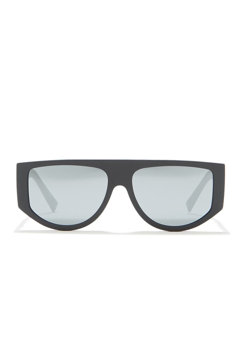 56mm Flat Top Sunglasses, Main, color, MATTE BLACK