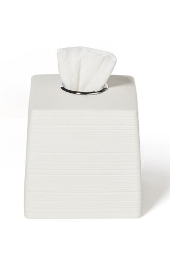 Roselli Trading Company Dubai Ceramic Tissue Cover In White