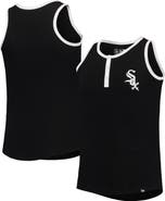 New Era Girls Youth New Era Black Chicago White Sox Henley Tank Top