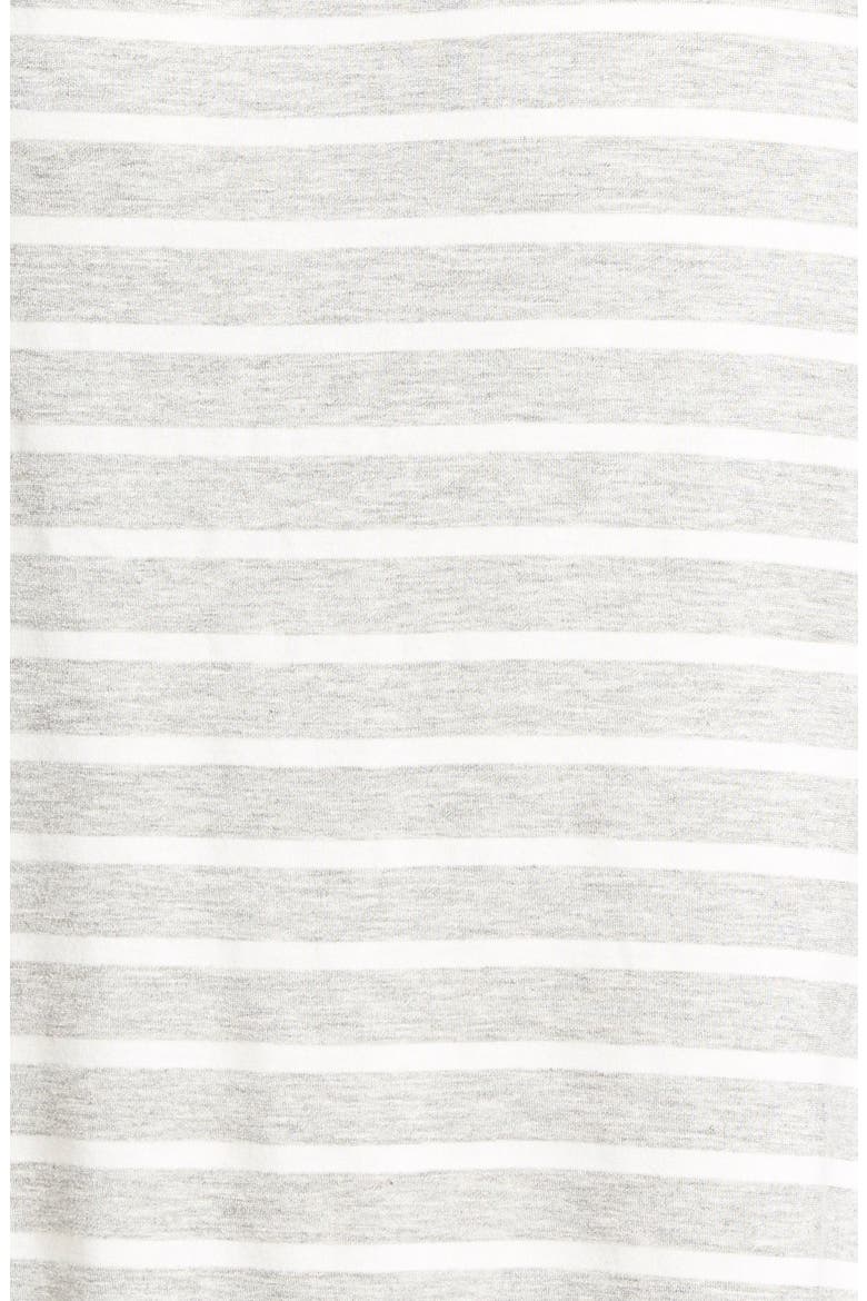 Gibson Stripe Knit A-Line Dress, Alternate, color, HEATHER GREY/ IVORY