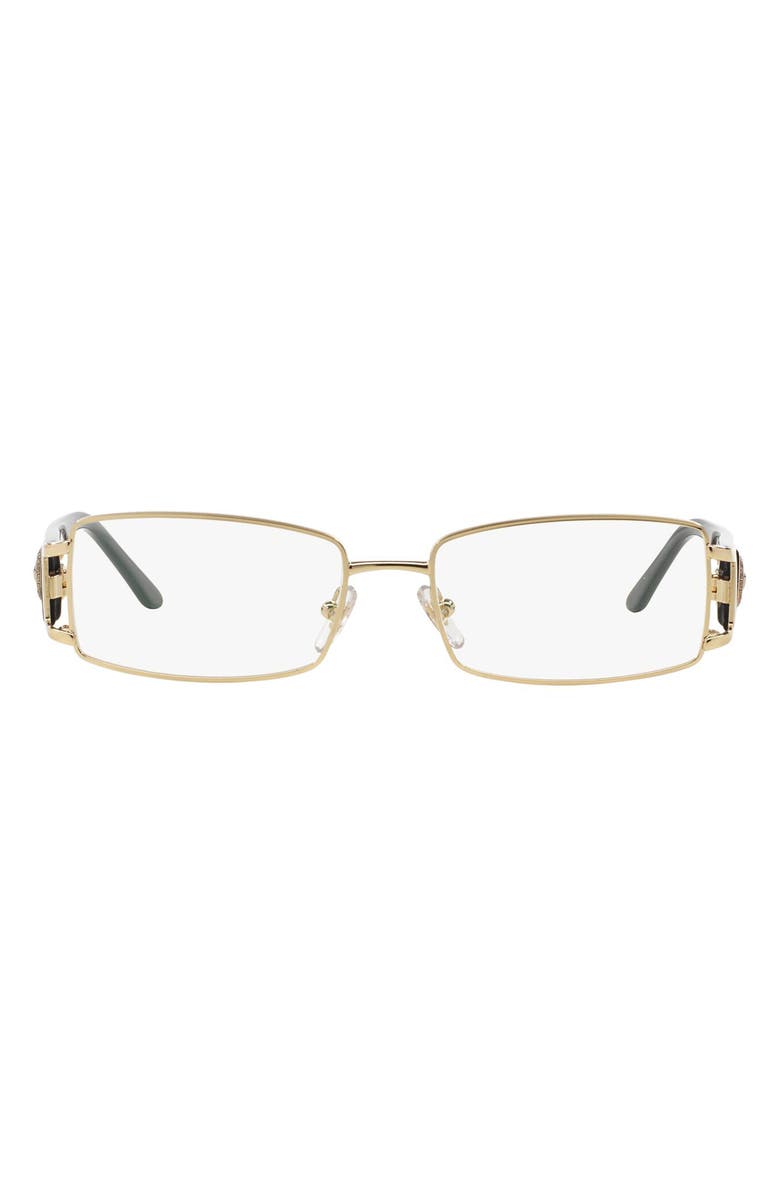 Versace 52mm Rectangle Optical Glasses, Main, color, 