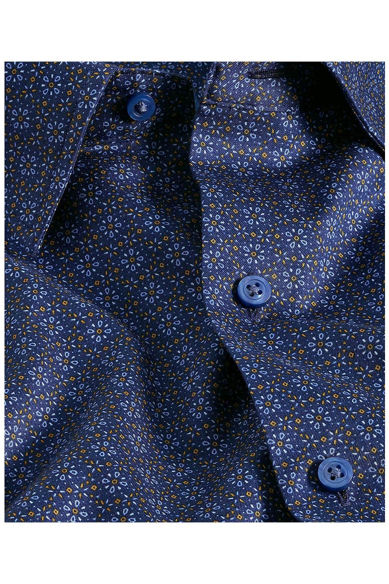 Geometric Print Sport Shirt, Alternate, color, NAVY