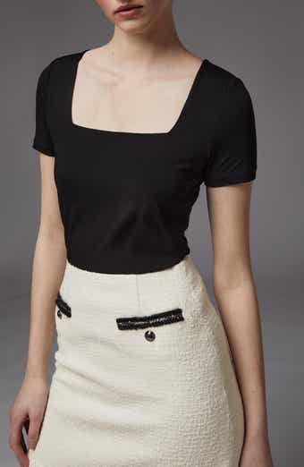 LK Bennett Tasha Square Neck Top