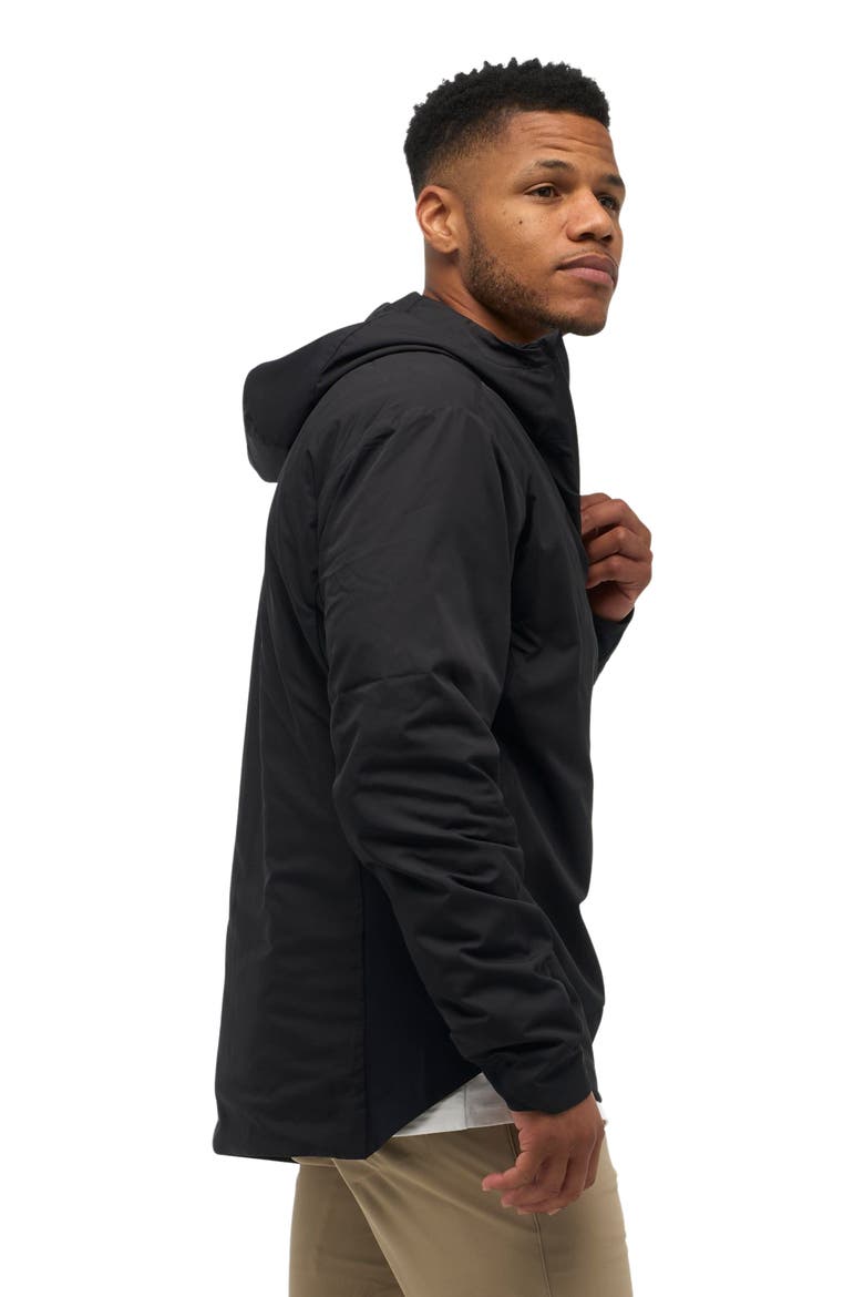 Outset Hooded Water Resistant Travel Jacket, Alternate, color, Black