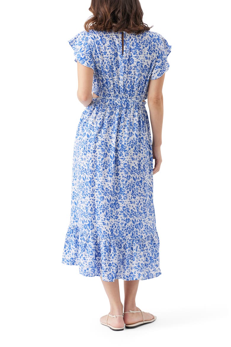 Pippa Floral Woven Maternity Dress, Alternate, color, Royal / White
