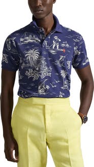 Polo Ralph Lauren Classic Fit Polo Bear Print Cotton Piqué Polo