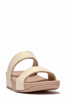 FitFlop Lulu Shimmerweave Platform Slide Sandal
