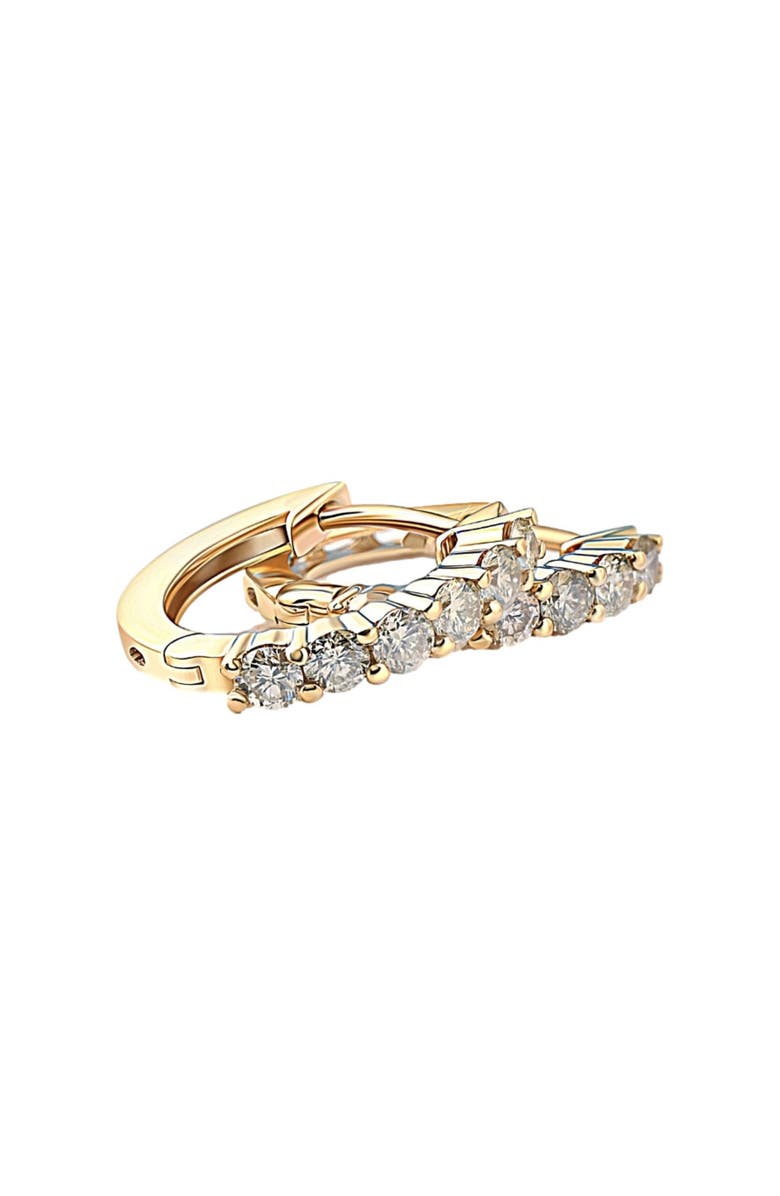 Bliss Diamond 3/4 cttw Lab Grown Diamond Hoops in or Gold 1/2" Tall, Alternate, color, 10K Yellow Gold