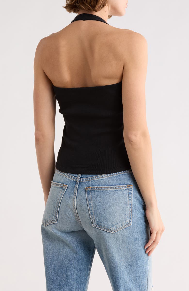 Vigoss Grommet Halter Top, Alternate, color, Black