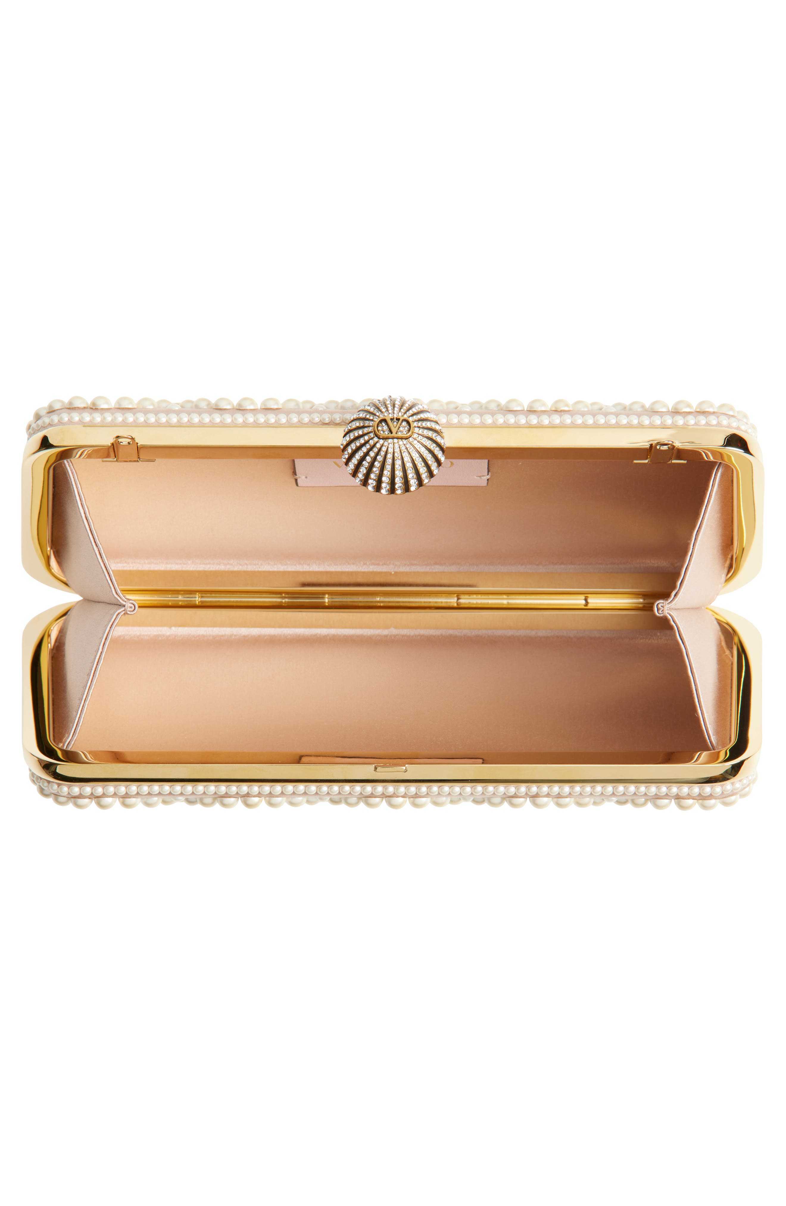 Valentino Garavani Carry Secrets Minaudière Clutch, Alternate, color, Ivory Multi