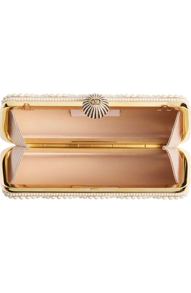 Valentino Garavani Carry Secrets Minaudière Clutch, Alternate, color, Ivory Multi