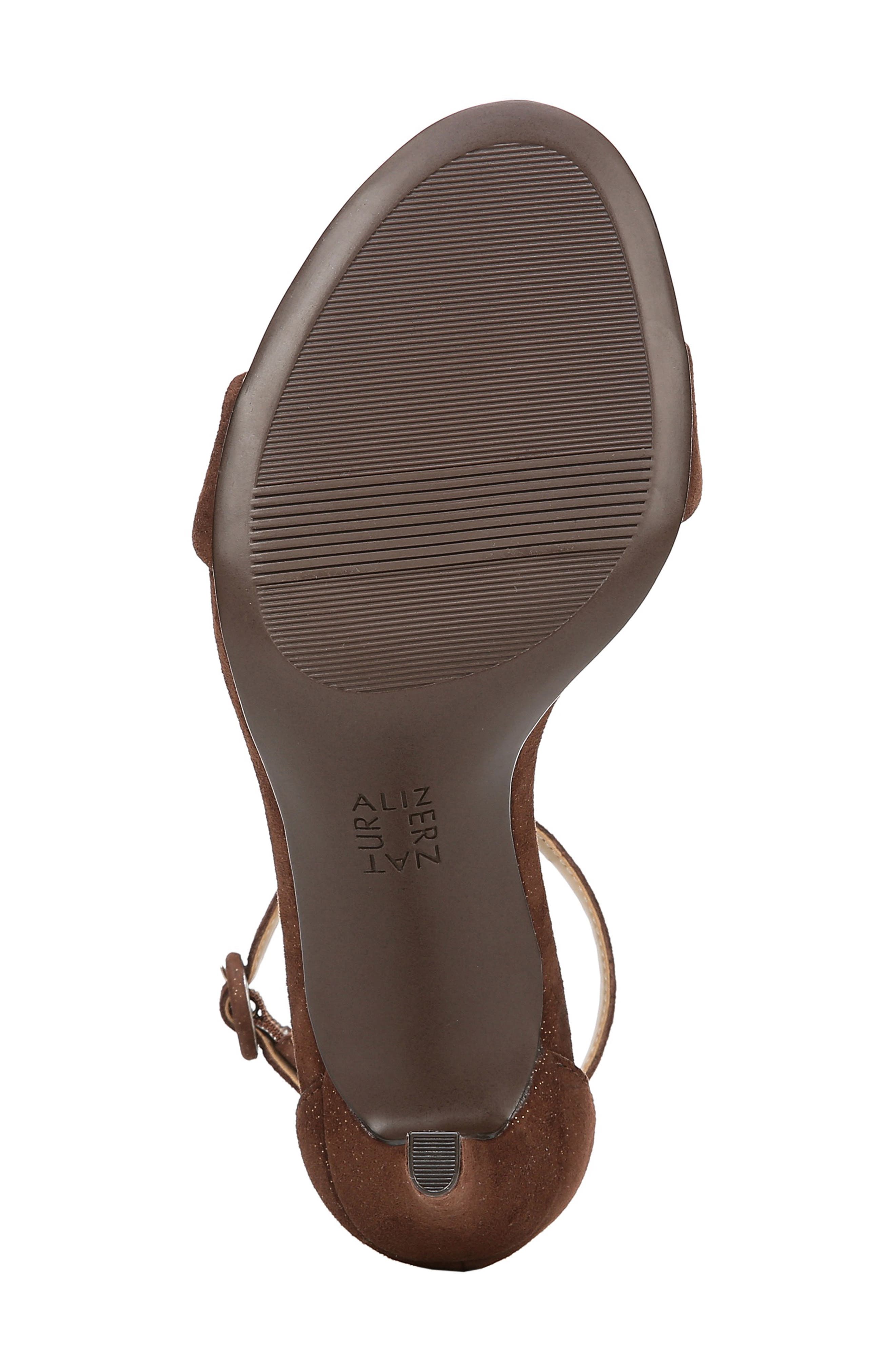 Kinsley Ankle Strap Sandal, Alternate, color, COCOA GLITTER DUST LEATHER