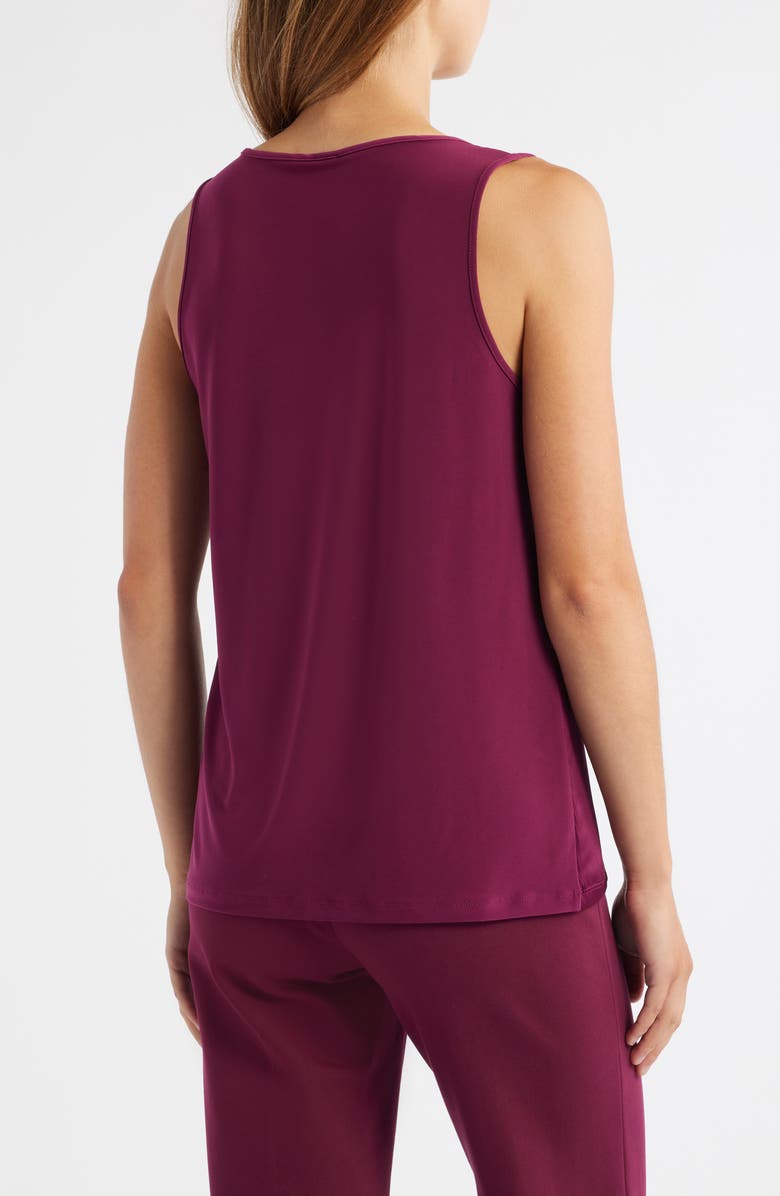 Anne Klein Ity Mixed Media Tank, Alternate, color, Chianti