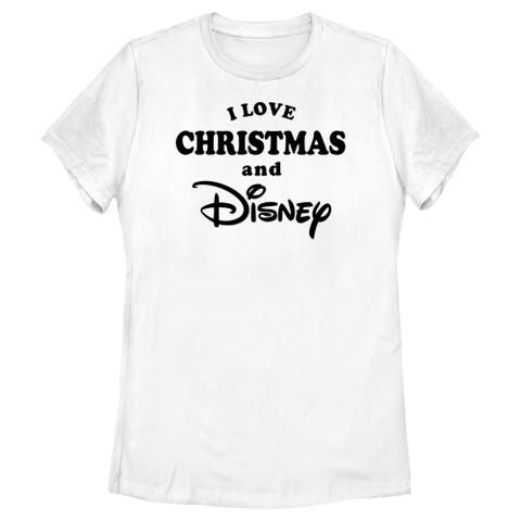 Women's Disney I Love Christmas Logo  Graphic T-Shirt