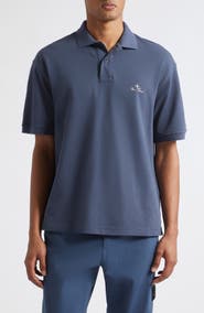 Stone Island Institutional One Embroidered Cotton Piqué Polo