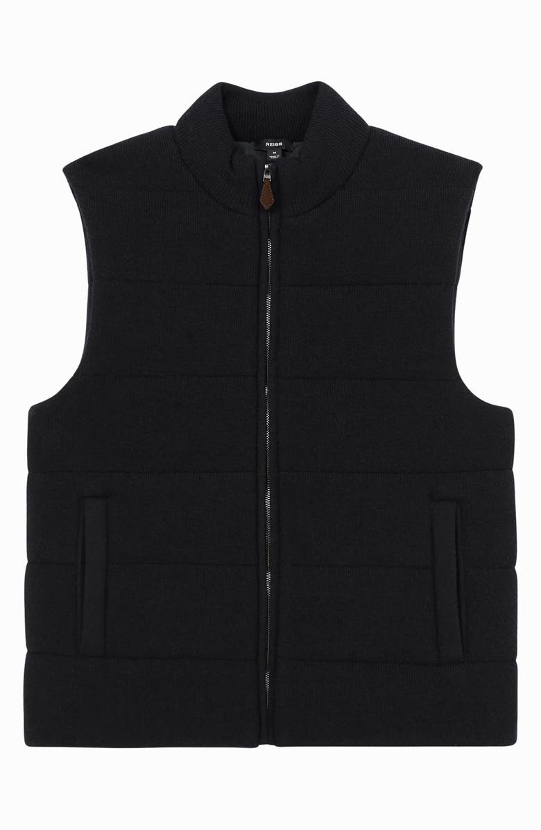 Reiss Quilted Vest, Alternate, color, Navy