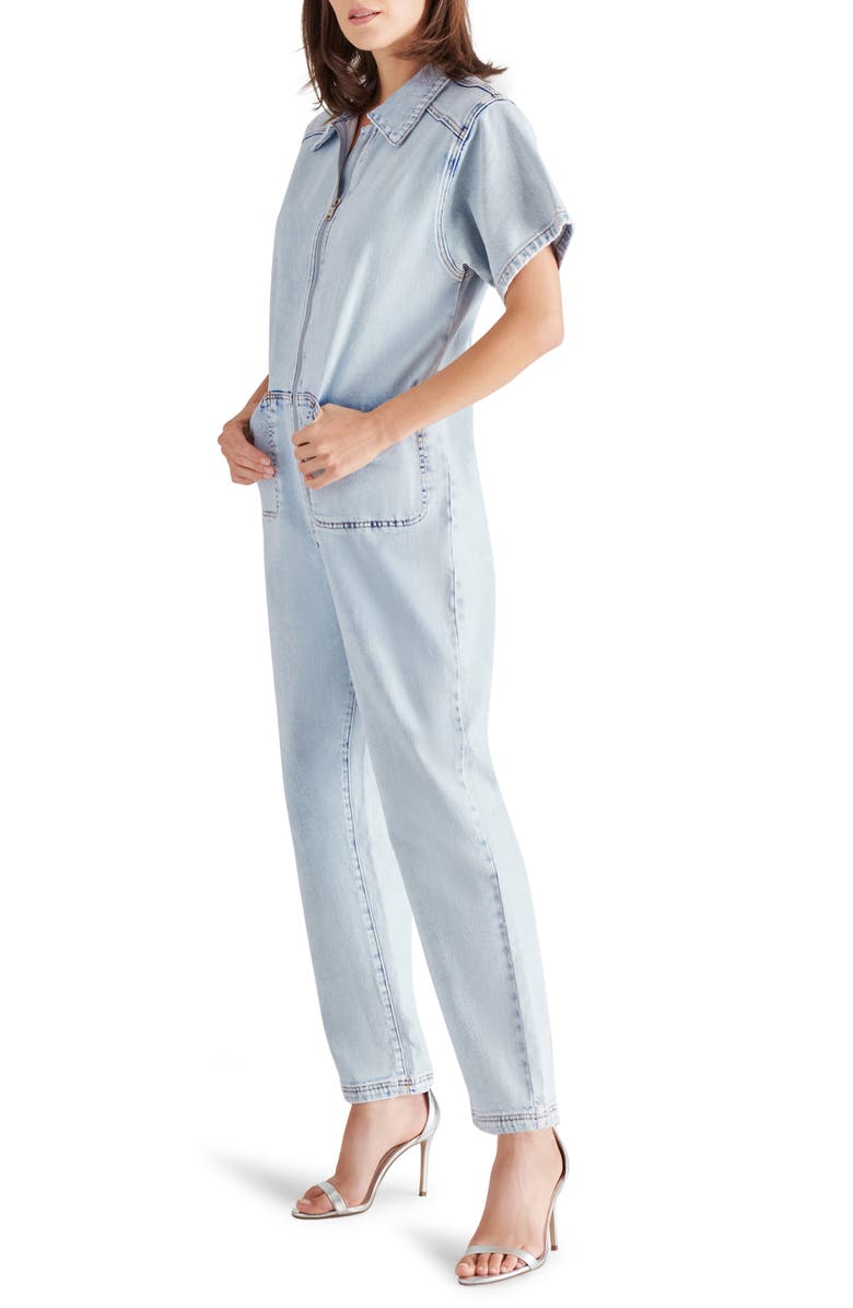 Steve Madden Eira Denim Jumpsuit, Alternate, color,