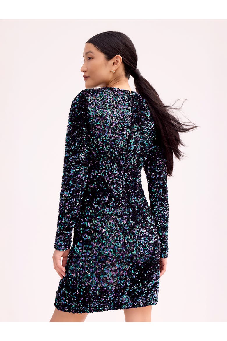 Evie Cluster Sequin Dress, Alternate, color, Blue