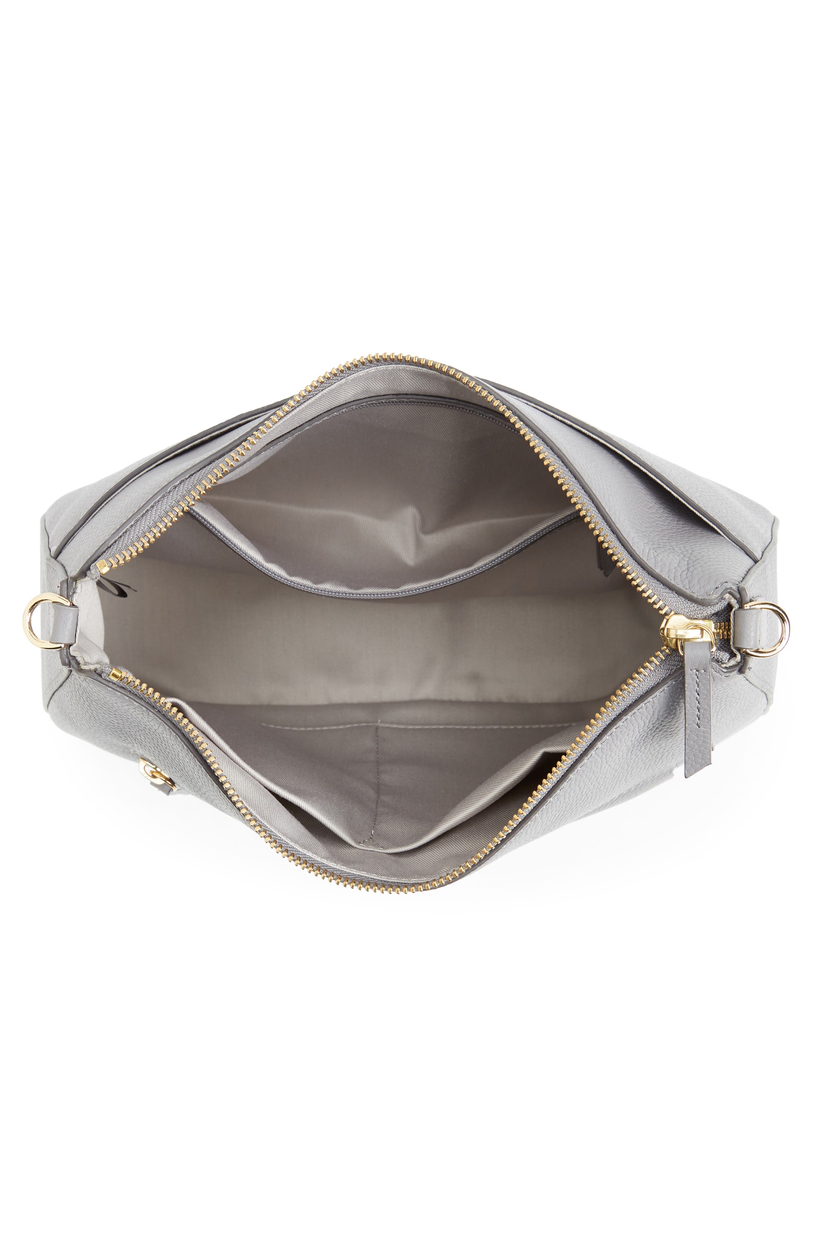 Finn Convertible Leather Hobo, Alternate, color, GREY FILIGREE
