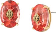 Kurt Geiger London Oval Gemstone Eagle Stud Earrings