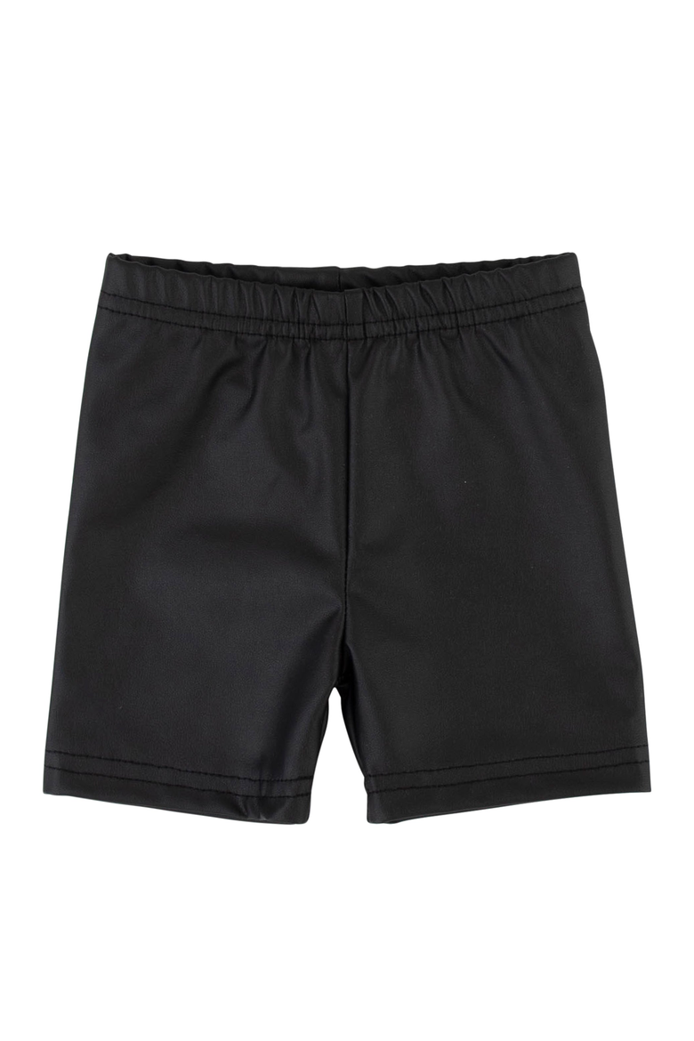 Leather shorts, Main, color, Black