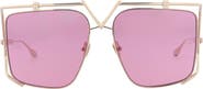 Valentino 59mm Square Sunglasses