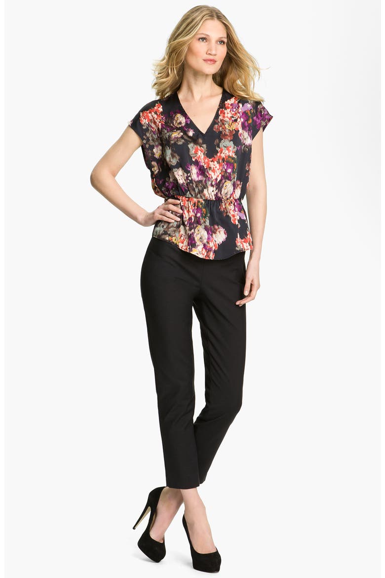 'Chloe' Cigarette Pants, Alternate, color, BLACK