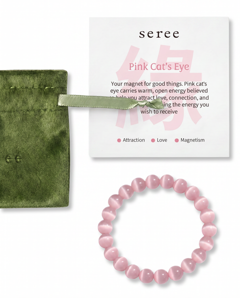 Manifest Clarity Blue Cat's Eye Beaded Bracelet