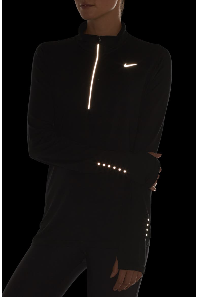 'Element' Dri-FIT Half Zip Performance Top, Alternate, color, BLACK