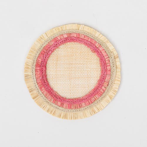 Joanna Buchanan Ruffle Edge Straw Coasters In White