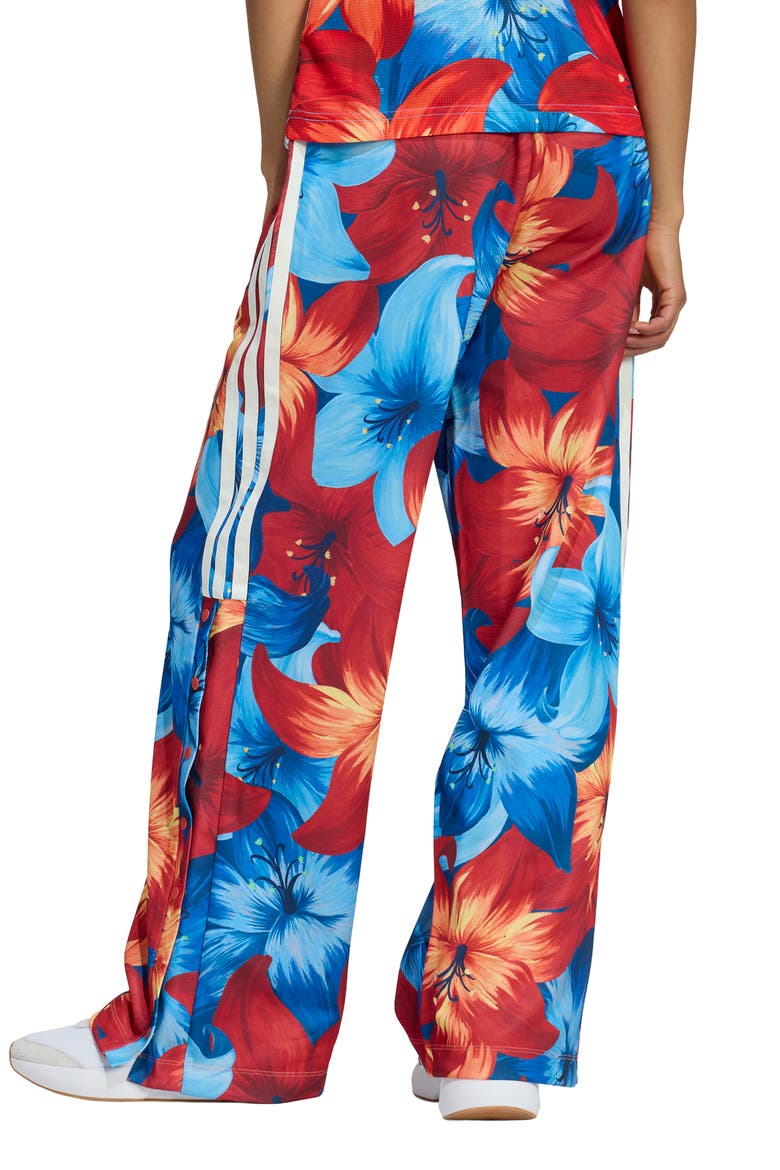 x Farm Rio Wide Leg Track Pants, Alternate, color, LIGHT BLUE/ RED/ CREAM WHITE