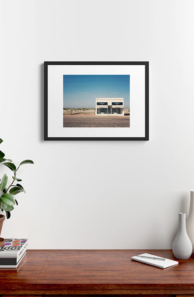 Deny Designs Irony in West Texas Framed Art Print, Alternate, color, Blue