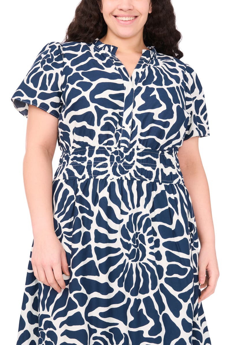 CeCe Abstract Floral Cotton Maxi Dress, Alternate, color,