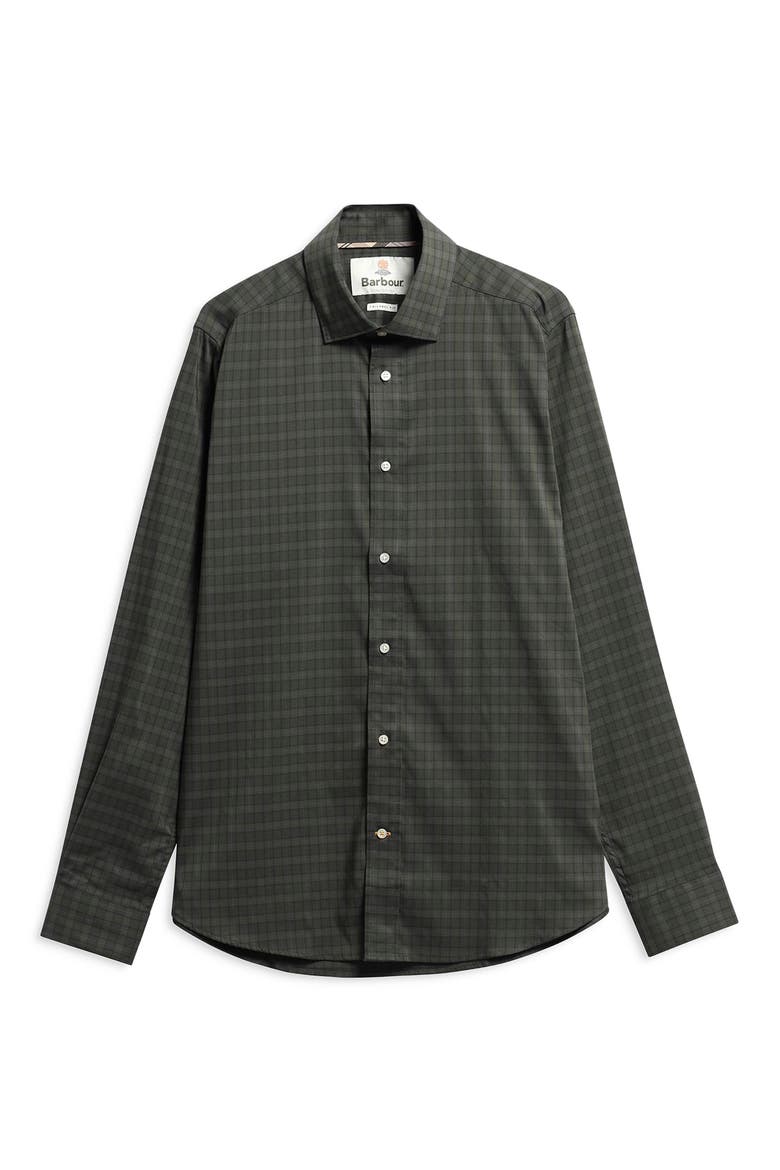 Harleton Tailored Fit Tartan Shirt, Alternate, color, PINE GLEN