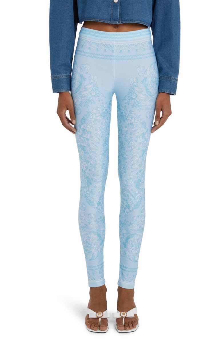 Versace Baroque Print Leggings, Main, color,