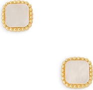 Argento Vivo Sterling Silver Mother of Pearl Stud Earrings