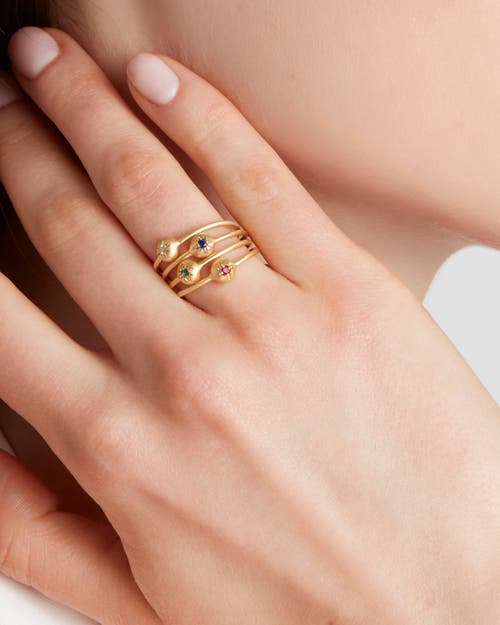 Eloise Jewelry Women's Red Moon Ring Ruby In Pink