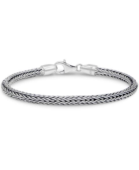 Foxtail Chain Bracelet in Sterling Silver, 4mm
