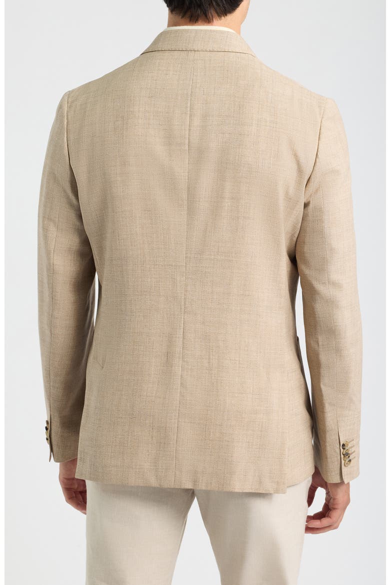 Wool, Silk & Linen Sport Coat, Alternate, color, LIGHT BEIGE